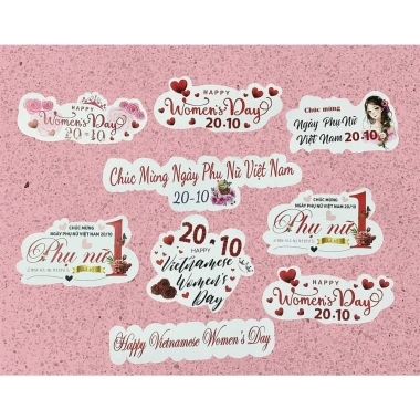 Set 50 tag banner trang trí lễ hội 8/3 20/10 20/11 Happy Birthday Valentine Tốt nghiệp - Giá ưu đãi 80.000 VND