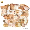 Set 50 tấm giấy nền vintage cổ điển màu nâu - Giấy cũ hoài niệm cho Bullet Journal và Scrapbook, giá ưu đãi 29.302₫