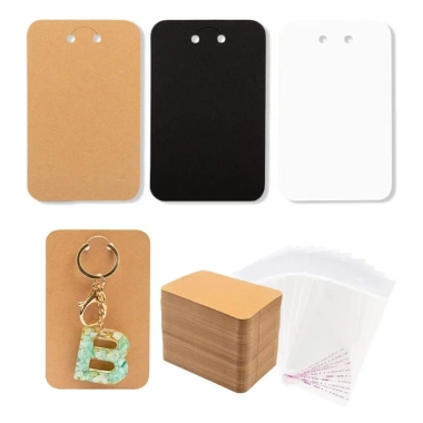 Set 50 tấm thẻ trưng bày móc khóa giấy nâu – Thẻ trang sức, giá ưu đãi 70.290₫