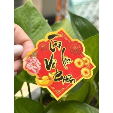 Sét 50 tem dán hộp và túi quà Tết hình vuông chữ nhật thoi giảm còn 25.000₫ 8