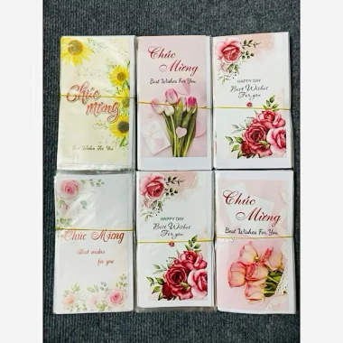 Set 50 Thiệp Chúc Mừng 8/3 Nhiều Mẫu Ngẫu Nhiên Phong Bì 11x18cm Giá Ưu Đãi 95.000đ