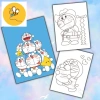 Set 50 Trang Tô Màu Doraemon Dạ, Sáp, Chì cho Bé Tập Sáng Tạo, Giá chỉ 12.500₫ 3