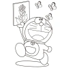 Set 50 Trang Tô Màu Doraemon Dạ, Sáp, Chì cho Bé Tập Sáng Tạo, Giá chỉ 12.500₫ 6