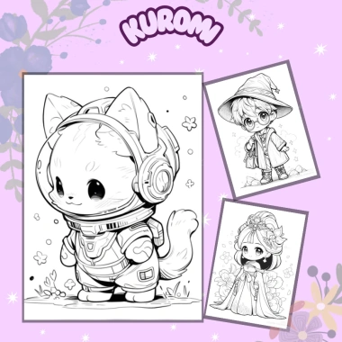 Set 50 tranh tô màu Chibi đa chủ đề cho bé trai, bé gái - Giá chỉ 25.000đ 6