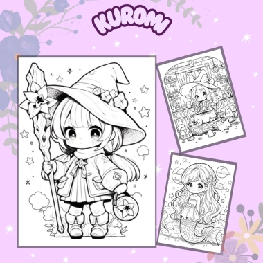 Set 50 tranh tô màu Chibi đa chủ đề cho bé trai, bé gái - Giá chỉ 25.000đ 9