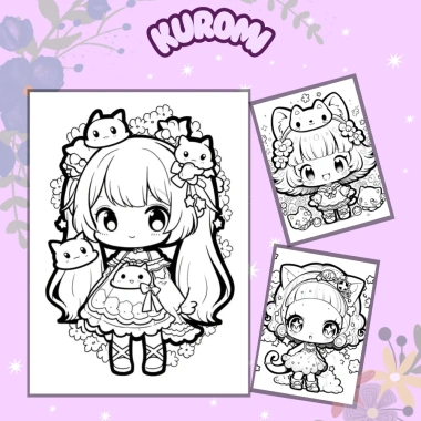 Set 50 tranh tô màu Chibi đa chủ đề cho bé trai, bé gái - Giá chỉ 25.000đ 10