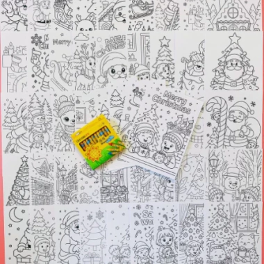 Set 50 tranh tô màu Giáng Sinh Noel 2.025 - Giấy 120gsm A4/A5, Cây thông, Ông già Noel, dùng mọi màu - 35.000₫ 2 Set 50 tranh tô màu Giáng Sinh Noel 2.025 - Giấy 120gsm A4/A5, Cây thông, Ông già Noel, dùng mọi màu - 35.000₫ 2