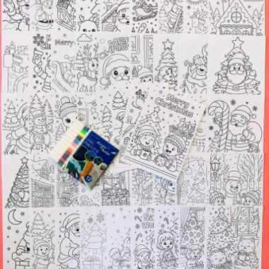 Set 50 tranh tô màu Giáng Sinh Noel 2.025 - Giấy 120gsm A4/A5, Cây thông, Ông già Noel, dùng mọi màu - 35.000₫ 3 Set 50 tranh tô màu Giáng Sinh Noel 2.025 - Giấy 120gsm A4/A5, Cây thông, Ông già Noel, dùng mọi màu - 35.000₫ 3