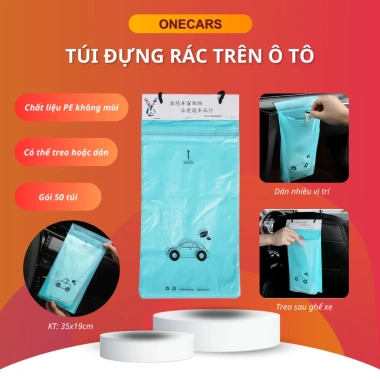 Set 50 Túi Đựng Rác Đa Năng Dùng Một Lần Gắn Lưng Ghế Xe Hơi - Tiện Dụng, Giá Chỉ 54.999đ