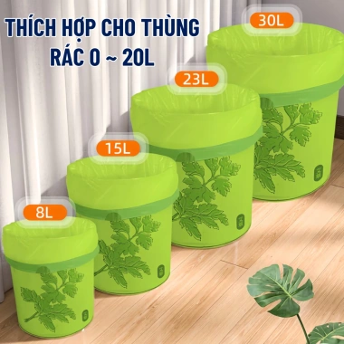 Sét 50 Túi Đựng Rác Hương Ngải Cứu Xua Đuổi Ruồi Muỗi, Siêu Dai, Dây Rút Tiện Lợi - Giá 24.500 VNĐ 7