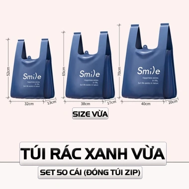 Set 50 Túi đựng rác polyester BEXA siêu dai nhà bếp, văn phòng, có móc treo