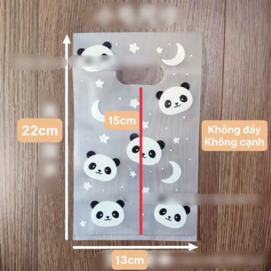 Set 50 túi đựng son và mỹ phẩm trong suốt họa tiết trái tim - Quà tặng