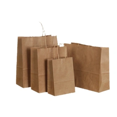 Set 50 Túi Giấy Kraft Nhật Bản Có Quai Đựng Quà & Thực Phẩm, Đa Kích Thước 6