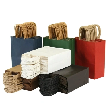 Set 50 Túi Giấy Kraft Nhật Bản Có Quai Đựng Quà & Thực Phẩm, Đa Kích Thước 9