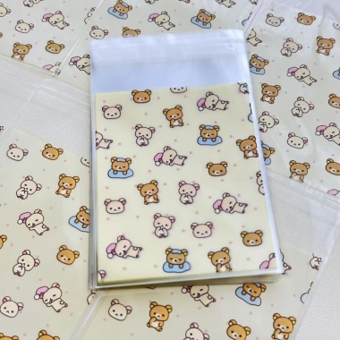 Set 50 Túi Tự Dính Rilakkuma Nhật Bản OPP Thẻ Nhỏ Dễ Thương, Túi Quà Sáng Tạo, Giá Ưu Đãi 46.860₫