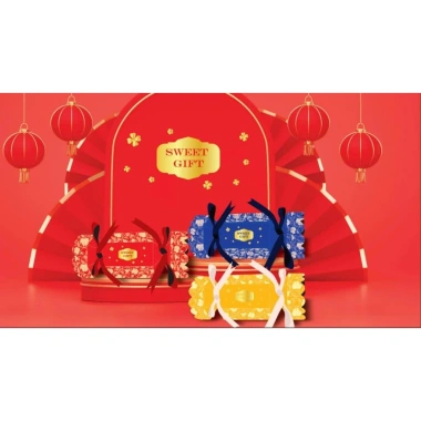 Set 50 vỏ hộp kẹo nơ, trang trí Tết, vỏ nho & vỏ trà - Giá chỉ 20.300 VND