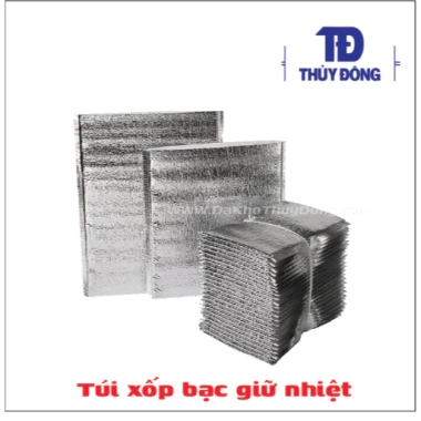 Set 50 xốp bạc 20x25cm dày 2mm không keo - túi lá nhôm giữ lạnh thực phẩm Thủy Đông 91.000₫