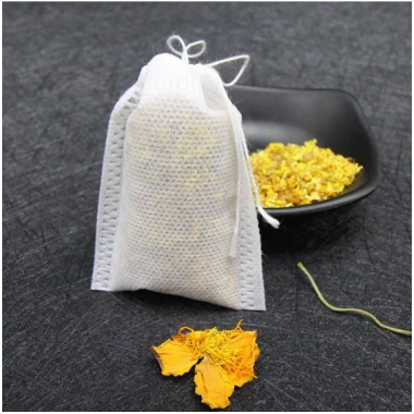 Set 50/100 Túi lọc trà, cà phê, thảo dược vải không dệt dây rút - Giá 13.000 VND