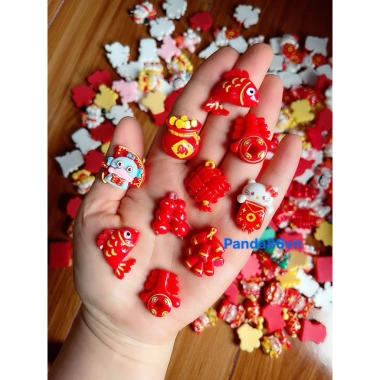 Set 50/100 Túi Mù Charm Tết + Keo Dán - Quà Tặng Trang Trí Dễ Thương, 53.200₫