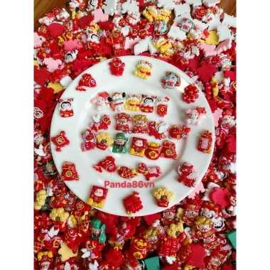 Set 50/100 Túi Mù Charm Tết + Keo Dán - Quà Tặng Trang Trí Dễ Thương, 53.200₫