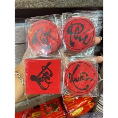 Set 50c Trang Trí Tết Thẻ Chữ Mix Phúc Lộc Tết Xuân - Giảm Giá 23.000, Hoàn Hảo cho Giỏ Quà Tết