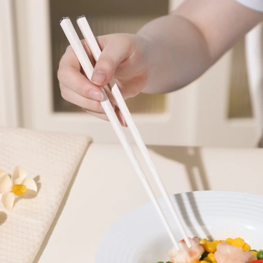 Set 5/10 Đũa Ăn Cơm Trắng Bạc Hợp Kim KOOBEE - Kháng Khuẩn, Chống Trơn, Chịu Nhiệt Cao, Giá Ưu Đãi 75.000₫