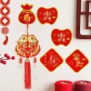 Set 5c Móc Đỏ Dán Tường Treo Trang Trí Tết 2.026 - Nhựa Cứng, Dán Câu Đối, Giá 17.000₫ 3