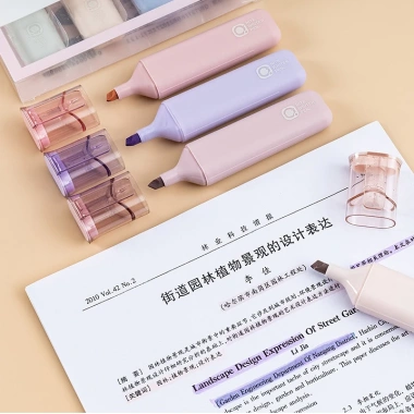 Set 6 Bút Dạ Highlight Pastel Cỡ To Màu Morandi Bảo Vệ Mắt TEECI G015 42,353₫