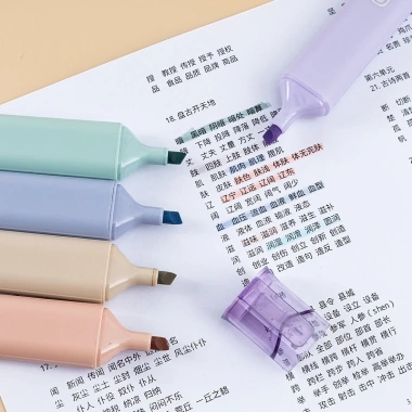 Set 6 Bút Dạ Highlight Pastel Cỡ To Màu Morandi Bảo Vệ Mắt TEECI G015 42,353₫