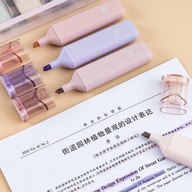 Set 6 Bút Dạ Highlight Pastel Cỡ To Màu Morandi Bảo Vệ Mắt TEECI G015 42,353₫
