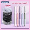 Set 6 Bút Gel Pastel và 50 Ngòi Thay Thế Mực Đen Viết Trơn Tru Giá 49.000 VND