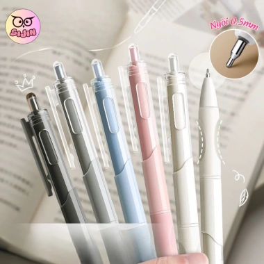 Set 6 Bút Gel Pastel và 50 Ngòi Thay Thế Mực Đen Viết Trơn Tru Giá 49.000 VND