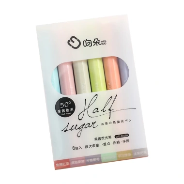 Set 6 bút Half Sugar Heremi pastel - Bút học tập đa sắc, giá ưu đãi 35.000đ
