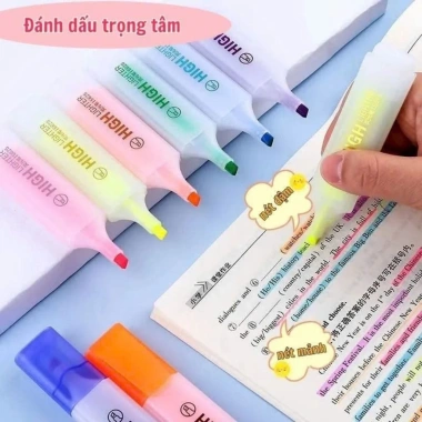 Sét 6 Bút Highlight BAOKE Dạ Quang - Bút Nhớ Dòng Nhanh Khô, Ghi Pastel, Đánh Dấu 6 Màu Giá 49.500₫ 4