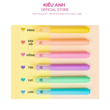 Set 6 bút highlight Deli dạ quang pastel tươi sáng - Giá ưu đãi 34.700đ