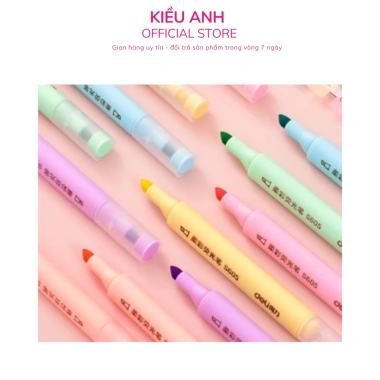 Set 6 bút highlight Deli dạ quang pastel tươi sáng - Giá ưu đãi 34.700đ 5