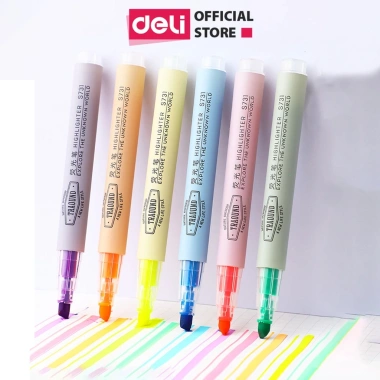 Set 6 bút highlight Deli dạ quang pastel tươi sáng - Giá ưu đãi 34.700đ 7