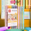 Set 6 Bút Highlight Pastel Dạ Quang và Sticker Trang Trí, Học Sinh Văn Phòng 49k