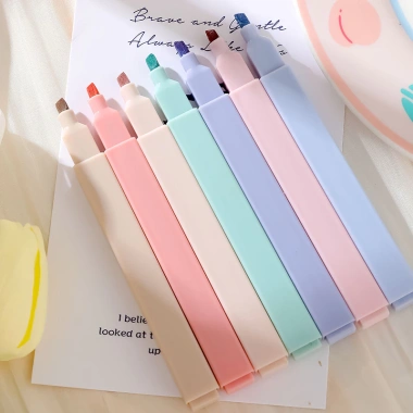 Set 6 bút highlight pastel Morandi cao cấp Hàn Quốc - siêu nhiều mực, màu đa dạng, giá 10.000đ 7 Set 6 bút highlight pastel Morandi cao cấp Hàn Quốc - siêu nhiều mực, màu đa dạng, giá 10.000đ 7