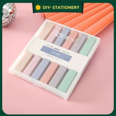 Set 6 bút highlight pastel Morandi cao cấp Hàn Quốc - siêu nhiều mực, màu đa dạng, giá 10.000đ