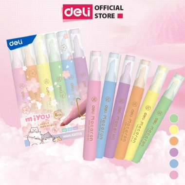 Set 6 bút highlight pastel xinh xắn - Dạ quang tiện lợi, trang trí vở viết