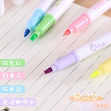 Set 6 bút highlighter pastel WD-757 - màu pastel, giá 45.000 VNĐ taphoagaunho 8