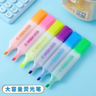 Set 6 Bút Nhớ Highlight Dupe Deli Dạ Quang – Màu Pastel Tươi Sáng, VPP Kami