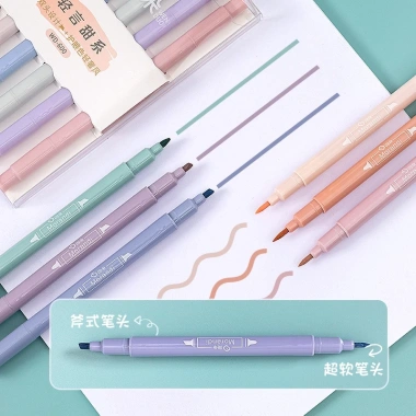 Sét 6 Cây Bút Dạ 2 Đầu Màu Pastel Đẹp - Giá ưu đãi 21.499 VND 5