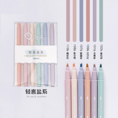 Sét 6 Cây Bút Dạ 2 Đầu Màu Pastel Đẹp - Giá ưu đãi 21.499 VND 9