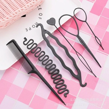 Set 6 Chi Tiết Dụng Cụ Tết Tóc: Chân Rết & Đuôi Sam Bồng Bềnh, Tạo Kiểu Nhanh Cho Nữ Xinh