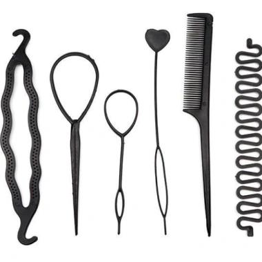 Set 6 Chi Tiết Dụng Cụ Tết Tóc: Chân Rết & Đuôi Sam Bồng Bềnh, Tạo Kiểu Nhanh Cho Nữ Xinh