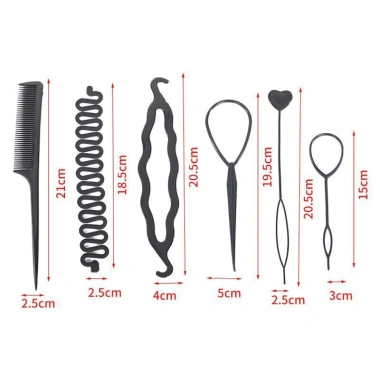 Set 6 Chi Tiết Dụng Cụ Tết Tóc: Chân Rết & Đuôi Sam Bồng Bềnh, Tạo Kiểu Nhanh Cho Nữ Xinh 8 Set 6 Chi Tiết Dụng Cụ Tết Tóc: Chân Rết & Đuôi Sam Bồng Bềnh, Tạo Kiểu Nhanh Cho Nữ Xinh 8