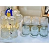 Set 6 cốc ly thủy tinh đế lồi xoay cao cấp, nhiều họa tiết - Giá chỉ 79.999đ
