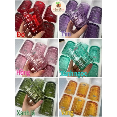 Set 6 Cốc Thủy Tinh Dày 280ml Chịu Nhiệt, Màu Cao Cấp, Hộp Đẹp Beemit - 109.000đ 7
